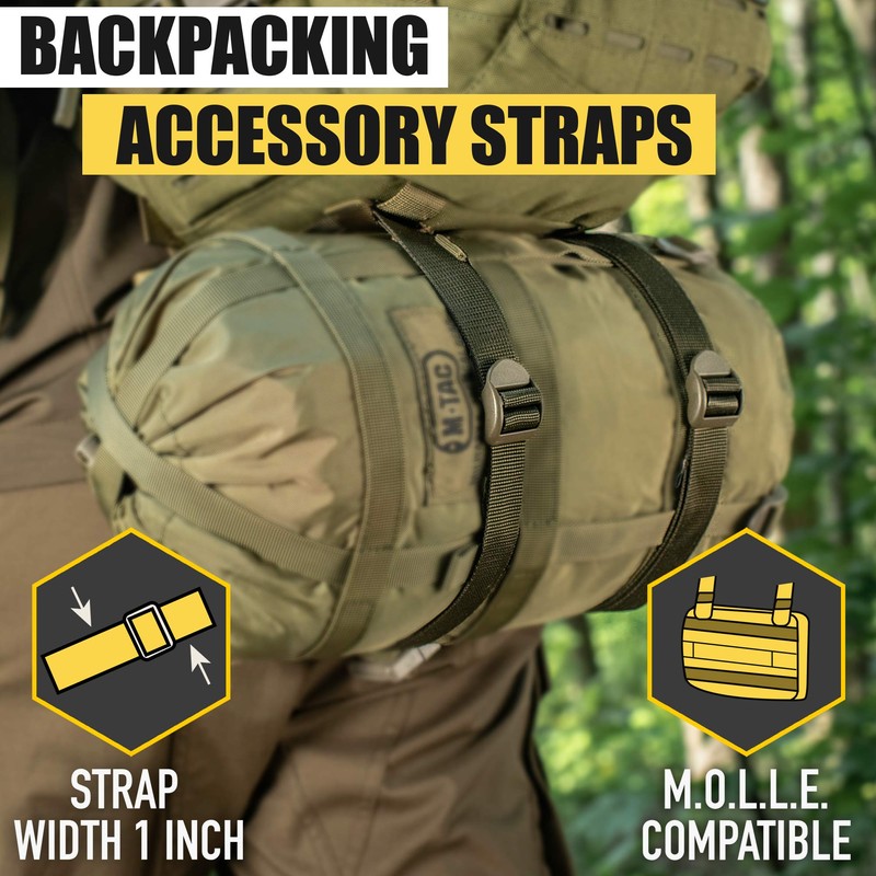 M-Tac Pack of 2x Utility Strap for Backpack Tactical Lashing