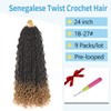 24 Inch Senegalese Twist Crochet Braiding Hair with Curly Ends
