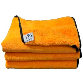 Mr Jeans Microfibre Cleaning Cloths Extra Large 60x40cm Premium Dual-Sided Car Drying Towels Lint Free Super Absorbent for Car Wash Household Cleaning and Detailing Pack of 3