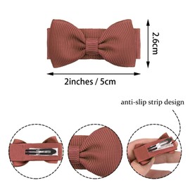 Baby Girls Snap Hair Clips Tiny Bow Non-Slip Hair Clips for Toddlers Fine Hair Mini Bow (ColorB-20PCS)