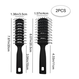 YongXiangPeng Hair Brush,2 Pcs Vent Hair Brush Professional Styling Hairbrush for Slicked Back Anti Static Detangling Hair Brush for Wet Short Curly Straight Hair,Can Be Used Hair Brush Women