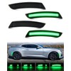 PWOBVZ Dynamic Green LED Side Marker Lights for Chevy Camaro