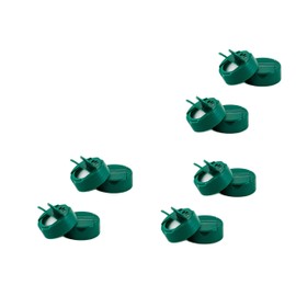 Jarming Collections - Spice Plastic Pour/Sift Mini Lids- 48mm with Foam Liner-BPA Free-Made in the USA (12, green)