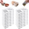 Hetrfly 20PCS Double Compartment Condiment Containers, Reusable Snack Pack Containers,