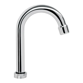 Foset Cuello tipo bar para mezcladora, Acero inoxidable, Encimera, Classic, plateado, Rectangular, 1-hole