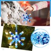 Realspring 24 Sets Blue Snowflake Pom-poms Craft Kit DIY Pom