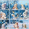 AivaToba 9 Stück Fensterbilder Weihnachten Schneemann Schneeflocken Weihnachtsdeko Fenster Wiederverwendbar