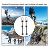 2PCS Backpack Elastic Rope Fixing Buckle, Backpack Hiking Stick Holder