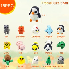 Zhaohyjianm 3D Printed Animals Set, Premium 3D Printed Fidget Toys for Kids & Adults, Home Office Decor, Executive Desk Toy,Fun Party Favors,Perfect Stress Relief Gift (15 Pcs)