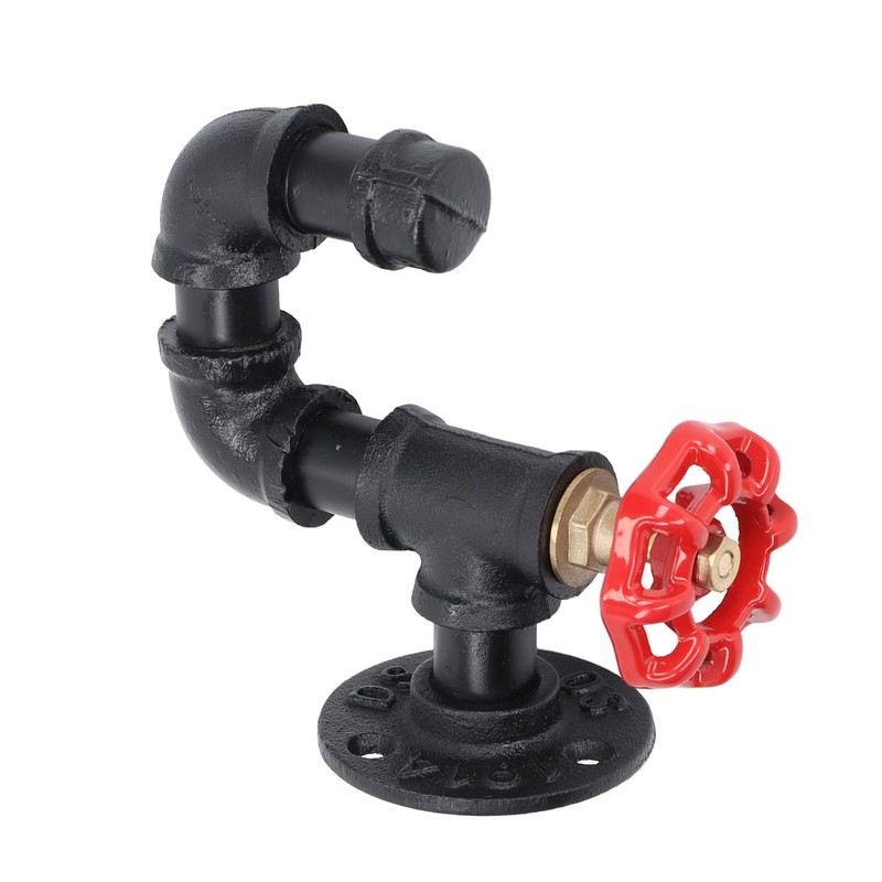 Industrial Pipe Coat Hook Rack Heavy Duty Rustic Hat Robe