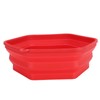 Red Silicone Microwave Splatter Cover with Handle Collapsible Microwave Food