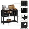 ChooChoo Farmhouse Coffee Bar Cabinet, Buffet Cabinet with Storage, Sideboard