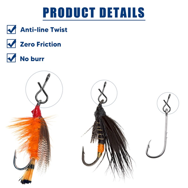 Fly Fishing Snaps 100pcs Quick Lure Change Clips Micro Fly