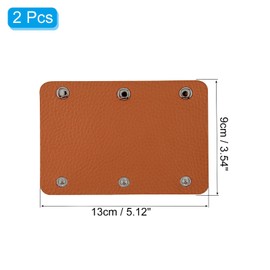 Boguish Handbag Handle Wrap Covers 13x9cm, PU Leather 3 Buckle Luggage Grip Protector for Suitcase, Shopping Bag 2 pcs