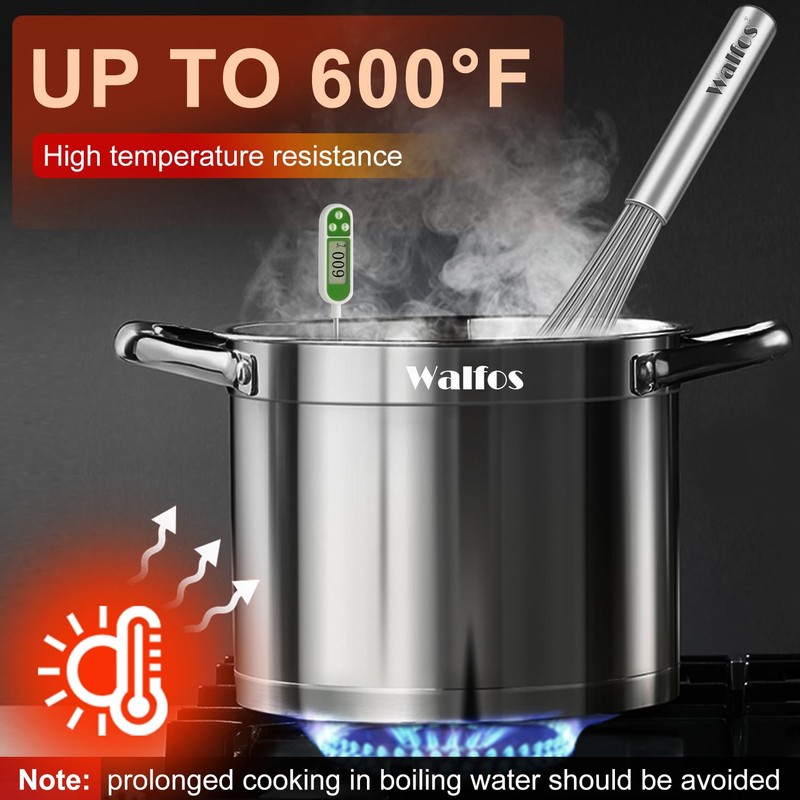 Walfos Whisk,17in Large Whisks, Heavy Duty Stainless Steel Wire Whisk