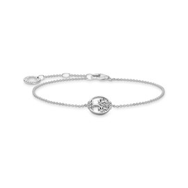 Thomas Sabo A2041 Tree of Love Bracelet with Stones 925 Sterling Silver, Sterling Silver, Cubic Zirconia