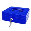 Steel Cash Box with Key Lock, Metal Small Money Organizer