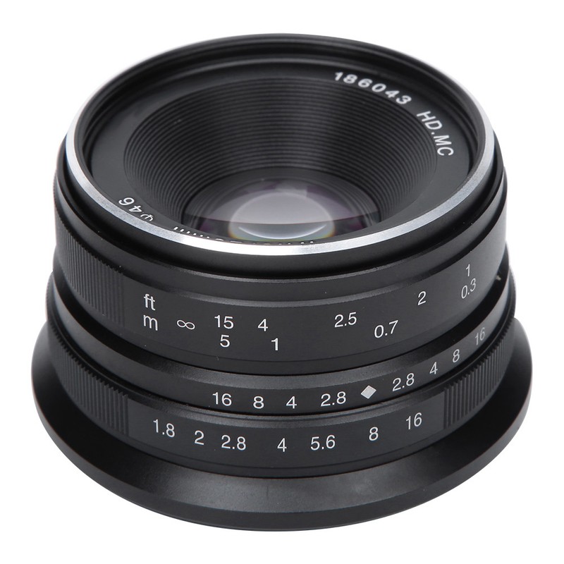 25mm F1.8 Manual Focus Lens for Fuji FX Mount Black