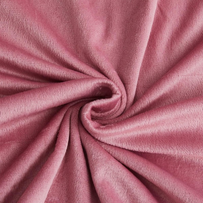 Fleece Fitted Sheet, 200 x 200 cm, Dusky Pink, Plush,
