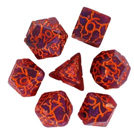 HDdais D&D Polyhedral Dice Set, 7PCS Crackle Design DND Dice Set for MTG Dungeons and Dragons Role Playing Games