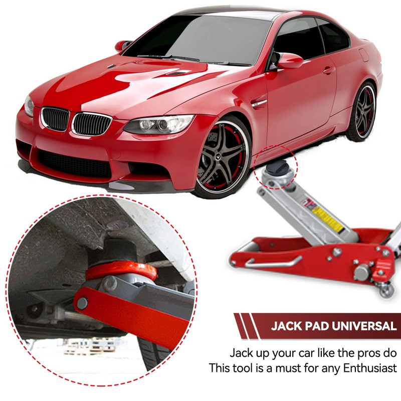 Universal Trolley Jack Pad Rubber Slotted Frame Rail Jack Pinch