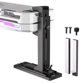 GPU Support Bracket, GSCOLER Dual Mode Graphics Card Support, 35-120mm Adjustable Anti Sag GPU Stand for Universal Video Cards, ABS GPU Brace with Anti-Static Sponge Pads for Vertical/Horizontal Mount