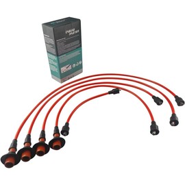 High Performance Spark Plug Wires Compatible with Volkswagen Beetle Karmann Ghia Super Beetle Thing Transporter 1.1L 1.2L 1.3L 1.5L 1.6L 1946-1980 Fit M4 Spark Plug Red
