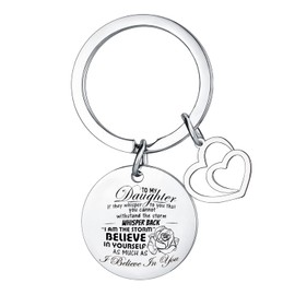 Daughter Keyring Daughter Gifts from Mum Daughter Gifts Cute keychin Daughter Keyring from Mum Dad Christmas Birthday Graduation Gift for Daughter Present for Daughter