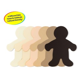Hygloss Products Kid Shape Cuts Outs – Assorted Multi-Cultural Paper - 16", 25 Pack (68253)