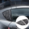 car-attention Carbon Look Rear Side Window Louver Shutter Cover Trim