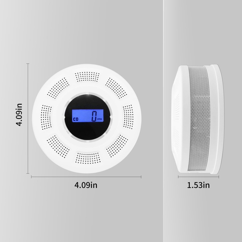 GiiHoo Wireless Interconnected Smoke Carbon Monoxide Detector Battery Powered, Interlinked