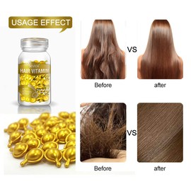 SEVICH Hair Vitamin Serum Capsule - Hair Moisturizing Essence Formula, with Vitamins A C E Vitamin B5, Argan Macadamia Avocado Oils, Repair Damaged Hair