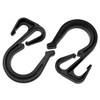 Dsjnf Elastic Rope Hook Cargo net Hook Black Bungee Rope