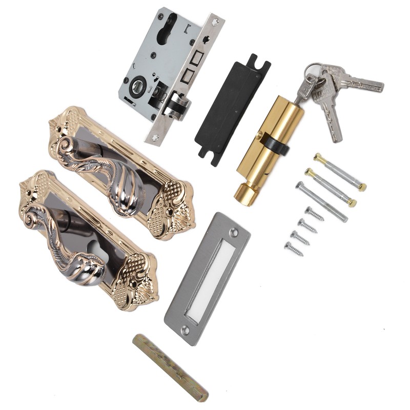 Door Handle Lock Silent Lock Bearing Safety Lever Handle Reversible