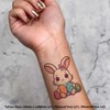 4 x 'Easter Bunny Kawaii Style' Temporary Tattoos - Water