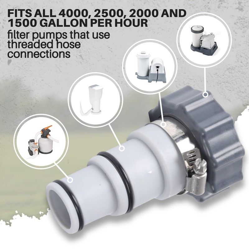 TonGass (4-Pack Pool Hose Replacement for Intex Pool Sets with