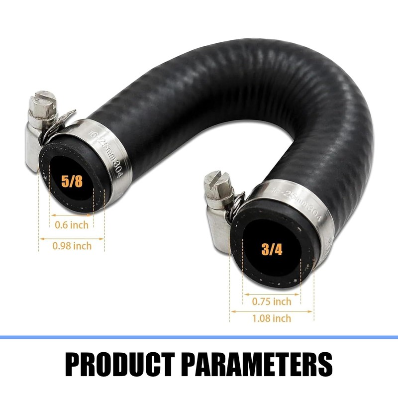 MLY 1 PC Heater Core Bypass Hose Coolant Crossover Kit,