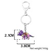 RAIDIN Enamel Alloy Cute Dinosaur Keychain for Women Girls Dragon