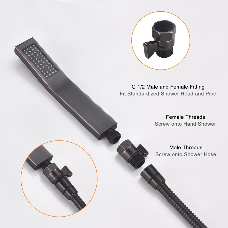 Oil Rubbed Bronze Water Flow Control Valve, Shower Head Flow