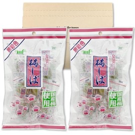 Muraoka Foods Domestic Plum Shiba No Coloring Added 3.4 oz (95 g) x 2 Bags PSJBOX Crispy Plum Individual Packaging Pickled Plum Confectionery