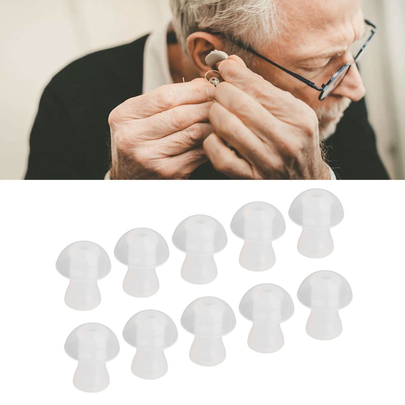 30pcs Hearing Amplifiers Eartips Soft Silicone White Accessories Replacement Earbud