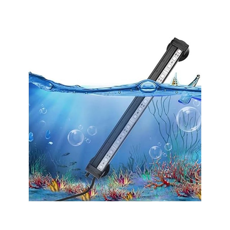 ​​​​​​​​​​​​​Submersible Aquarium Light,LED Aquarium Air Bubble Light,RGB Color Changing Brightness