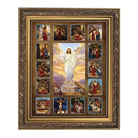 Stations of the Cross Framed Prints - Set of 15 Stations