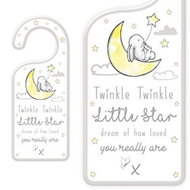 RSW INTERNATIONAL New Baby Door Hanging Plaque with Wording - Twinkle Twinkle Little Star