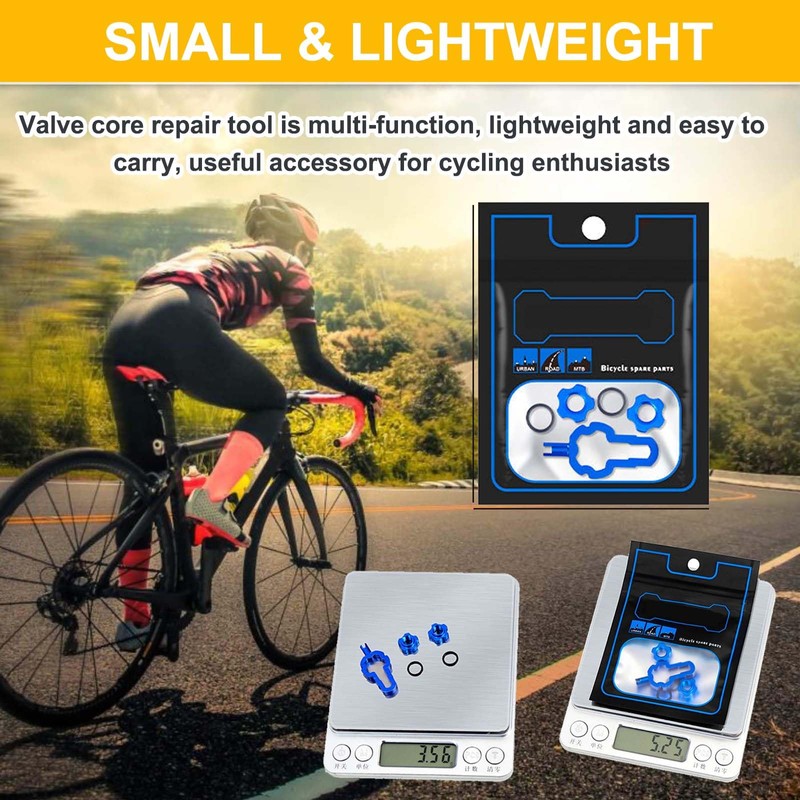 COLYUPO Valve Core Remover Tool with 2Pcs Bike Wheel Conversion