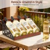 TRSPCWR 4-Bottle Rustic Countertop Wine Rack