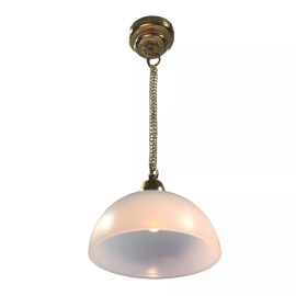 The Miniature Lighting Co Dollhouse Battery Light White Pendant Ceiling Light 1:12 Scale Miniature