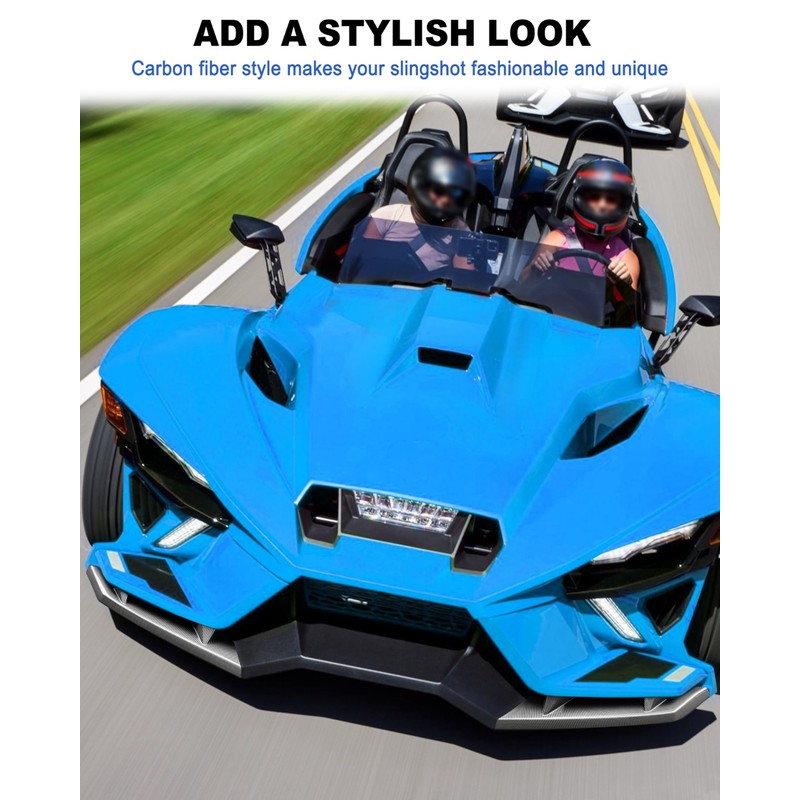 Front Wing Guards for Polaris Slingshot, Carbon Fiber Style Front