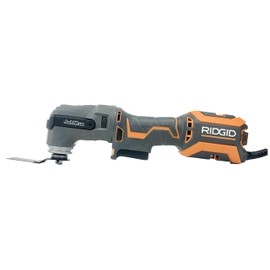 Ridgid R28602 JobMax 4 Amp Corded Multi Tool with Replaceable Heads (Sander Head, Sanding Pads, Crescent Saw and 1 1/8“ Wood Cutting Blade Included) (Renewed)