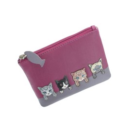 Mala Leather Best Friends Collection Coin Purse with Keyring 4166_65 Pink